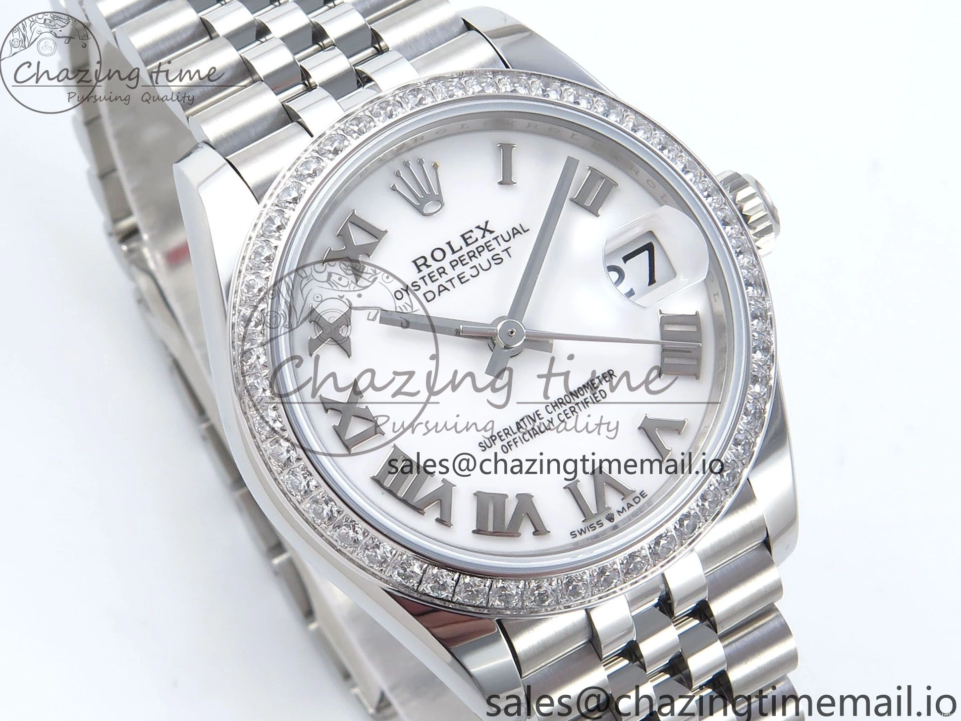 Dial White 31 ARF 1:1 Bezel SS ETA DateJust Best 2688 Jubilee Roman Steel Edition 278384RBR Bracelet Diamonds 904L on 0125